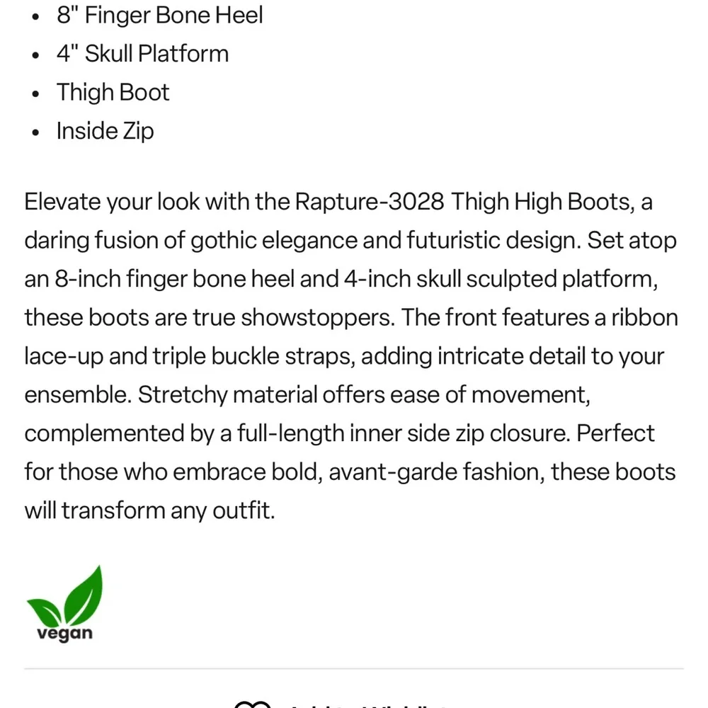 Pleaser Over The Knee Platform Boots (matte blk) NWOT size 9 - Picture 6 of 12